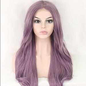Lila Purple Synthetic Front Lace Wig